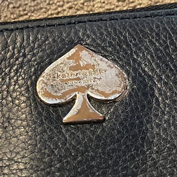 Kate Spade Wristlet Clutch Purse Black Leather (TD) - Picture 2 of 5